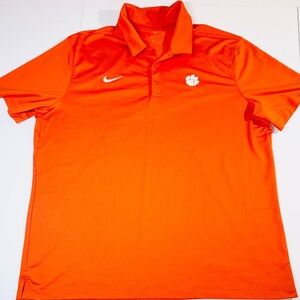 Clemson Tigers Nike Dri-Fit Polo Orange XL performance Short Sleeve NCAA